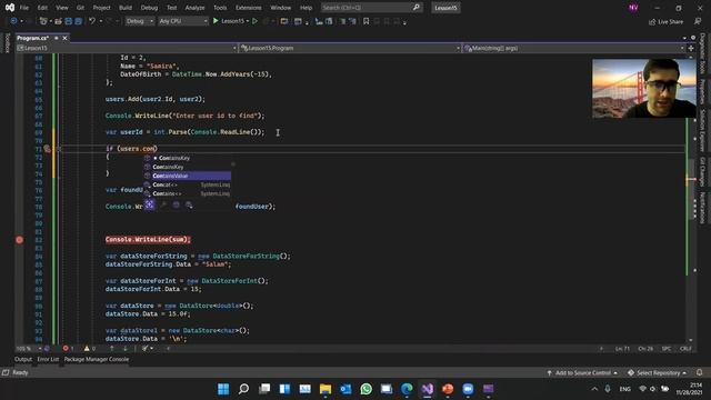 Hissə 15. C#-da sadə data strukturlar, "Collections"-lar və "Generics"-lərin istifadəsi смотреть онлайн
