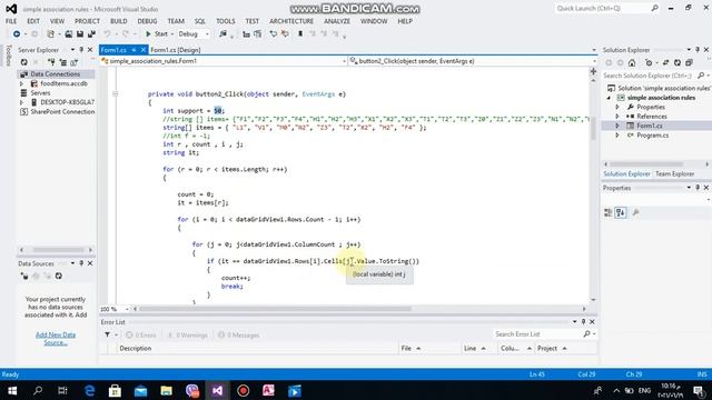 Lab.6. Apply first step of Apriori Algorithm using Visual C# (L1-item sets) Part2. смотреть онлайн
