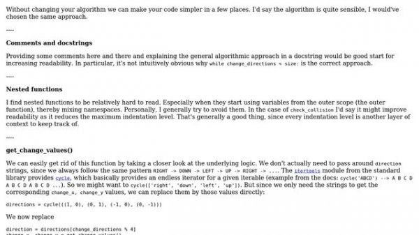 Code Review: Codewars: Make a spiral (2 Solutions!!)
