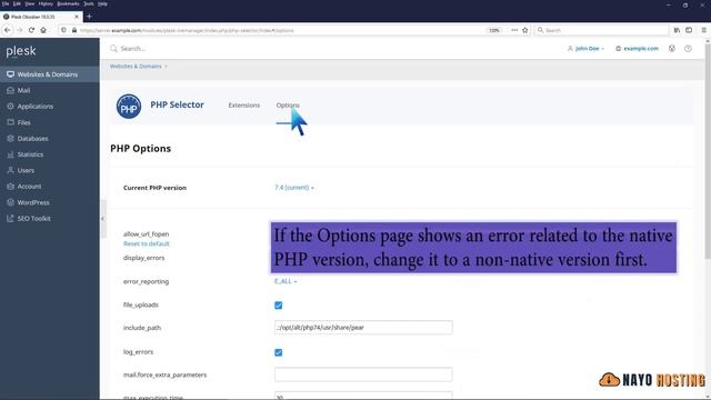 How to Enable or Disable PHP's allow url fopen using CloudLinux Selector in Plesk Nayo Hosting смотреть онлайн