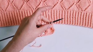 Ажурные ромбы спицами. Вязание для начинающих. Узор для летнего топа