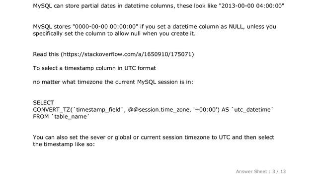 MySQL : Should MySQL have its timezone set to UTC? смотреть онлайн