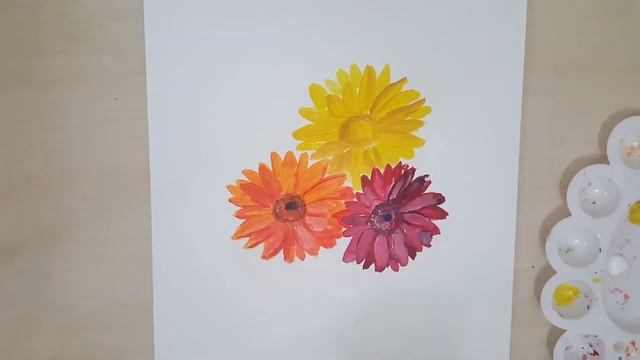 How to Paint a Bouquet of Daisies in Acrylic || Easy Flower Painting || Time Lapse смотреть онлайн