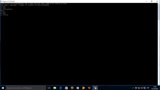 Python 3.5 (32-bit) Operadores de relacion смотреть онлайн