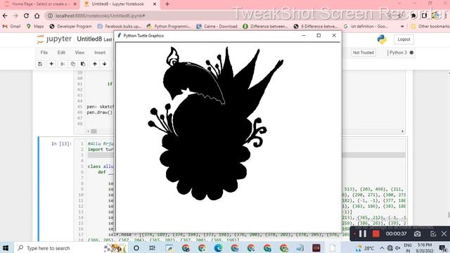 peacock tattoo Drawing in Python || Python turtle library || Python for beginners смотреть онлайн