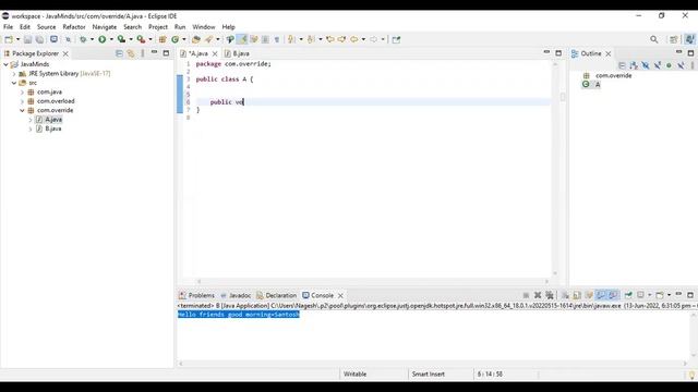 Method Overriding | Polymorphism in Java смотреть онлайн