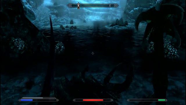 Skyrim - Defeating the Chaurus Reaper of Frostflow Abyss смотреть онлайн