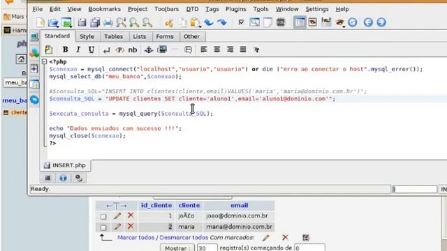 Curso online de Php & MySQL - www.linuxbrasil.org.br - Instrução SQL INSERT смотреть онлайн