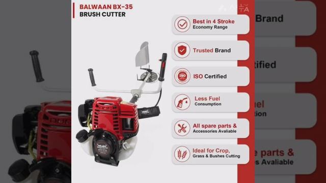 Balwaan BX-35 1.5HP 4 Stroke Side Pack Crop Brush Cutter with Nylon Rope Trimmer смотреть онлайн