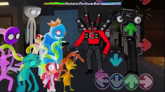 FNF Ghost Rainbow Friends VS Titan Speakerman & Titan TV Man | Friday Night Funkin Mod Roblox смотреть онлайн