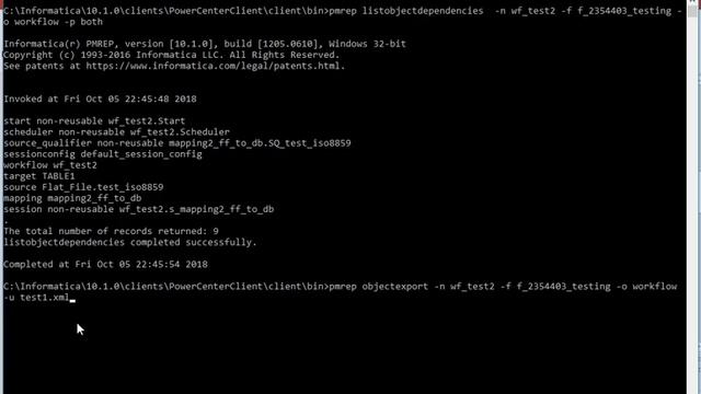 Usage of pmrep and pmcmd commands смотреть онлайн