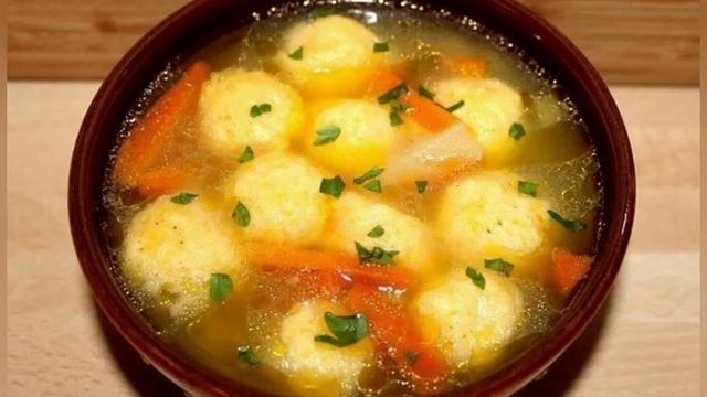 Суп с сырными клецками рецепт приготування в описах! смотреть онлайн