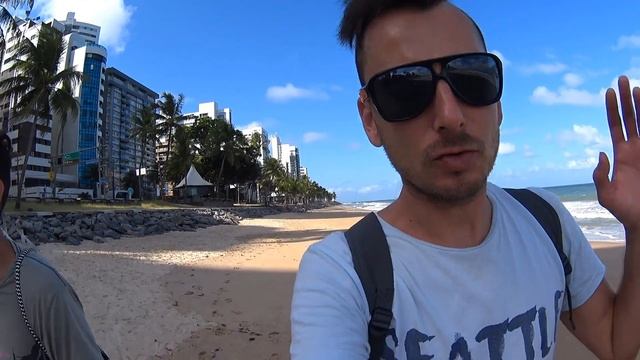 Русские в Бразилии. Пляжи Ресифи. Boa Viagem Beach