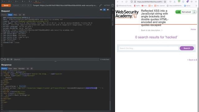 Reflected XSS into JavaScript string angle brackts and double quots HTML-encoded sngle quotes escap смотреть онлайн
