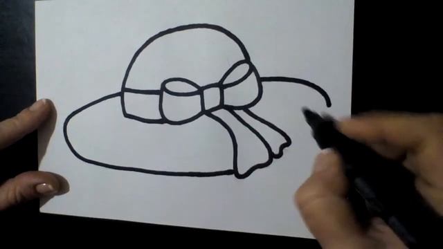 Как нарисовать шляпу - Como dibujar un sombrero - How to draw a hat смотреть онлайн