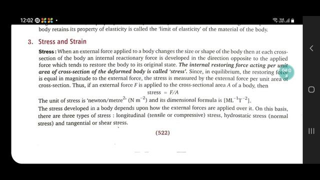 Elasticity 11th Topic 2 Stress And Strain