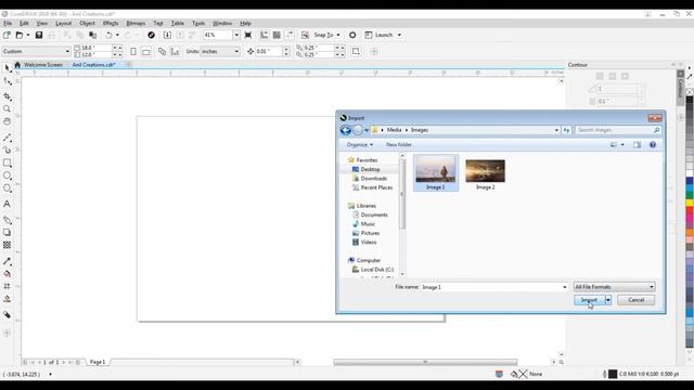 Import Image in CorelDraw смотреть онлайн