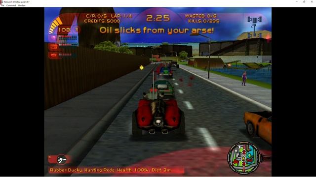 Carmageddon TDR 2000 Retroarch DosBox Pure смотреть онлайн