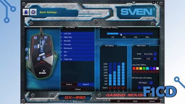 SVEN GX-990 Gaming: обзор игровой мыши © F1CD.ru смотреть онлайн
