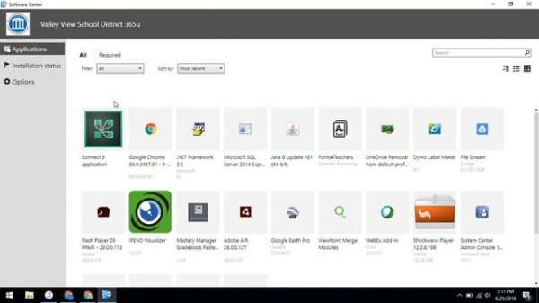 Win 10- Software Center