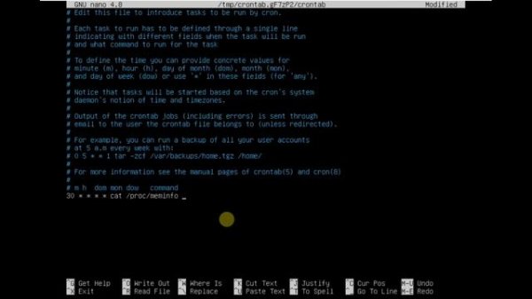Linux. Использование планировщика задач cron в linux