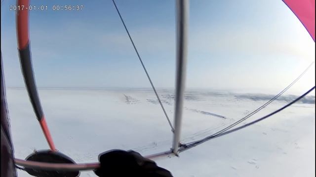 Экстрим Полет Зимой-20 мороза 140 км/ч на Дельтаплане-Russian Extreme Flight -20 frost смотреть онлайн