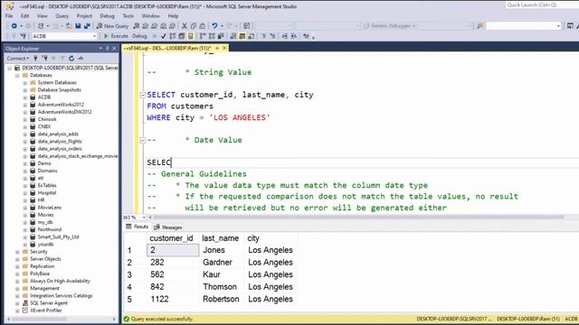 SQL Tutorial for Data Analysis 9: WHERE Clause смотреть онлайн