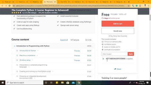 Free Udemy Paid Courses | Online Free Courses With Certificate | Complete Python | Web Development смотреть онлайн