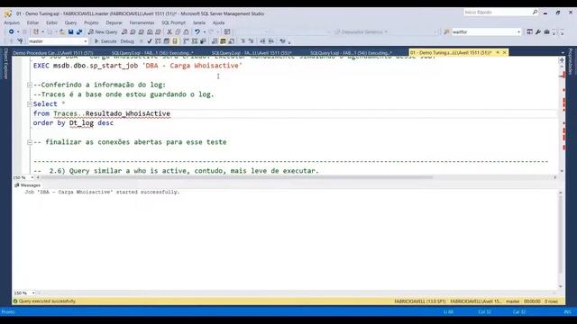 [Curso DBA - Mód. 06 - Vídeo 50] Rotina para monitorar o que executa no banco a cada 1 minuto2 смотреть онлайн