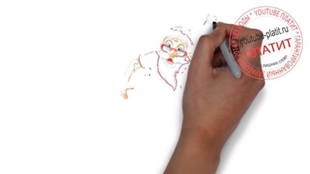 Как легко нарисовать деда мороза смотреть онлайн