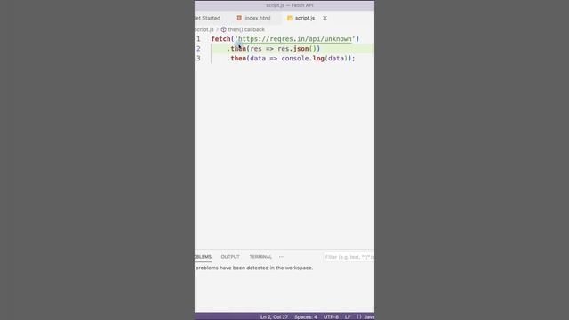 How to fetch API in JavaScript смотреть онлайн