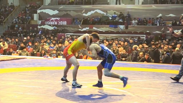 Греко-римская борьба. Чемпионат Кыргызстана-2019. 55 кг 1\4 Сыргак Максатбеков-Сардар Конушбаев смотреть онлайн