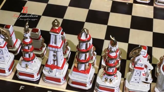 Шахматы "Нефтяные" подарок нефтянику, газовику от LuxPodarki.ru смотреть онлайн