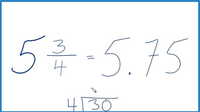 5 3/4 as a Decimal (Five and Three-Quarters) смотреть онлайн