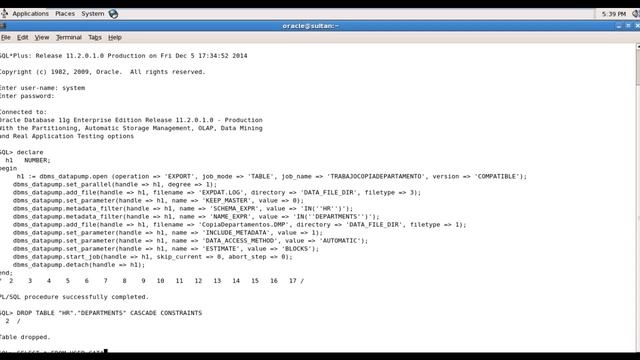 Exportación e importación en Oracle 11g con comandos en SQLPlus смотреть онлайн