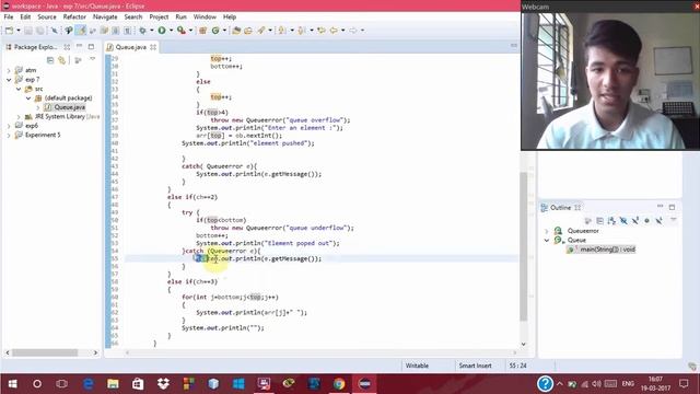 JAVA (Exp 7) USING EXCEPTION HANDLING смотреть онлайн