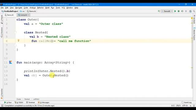 Kotlin for Beginners 32 - Nested and Inner Class смотреть онлайн
