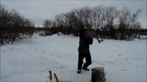 Позабытый способ колки дров