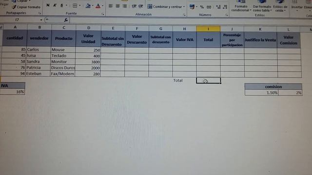 Subtotal con descuento y sin descuento en Microsoft Excel смотреть онлайн