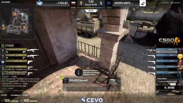Sententia Mortis vs E-Frag Game 2 (CEVO-P CS:GO Season 8) - Helium & Launders смотреть онлайн