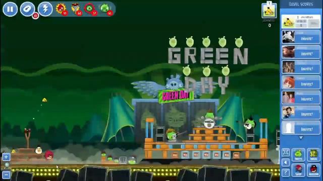 Angry Birds Friends - Green Day Bonus Level 1 - Walkthrough 3 Stars смотреть онлайн