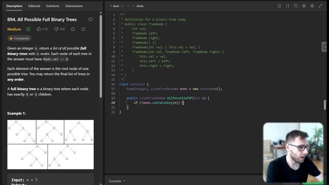 Java Power: Live Coding LeetCode 894. All Possible Full Binary Trees | See How It's Done смотреть онлайн