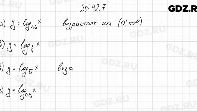 № 42.7 - Алгебра 10-11 класс Мордкович смотреть онлайн