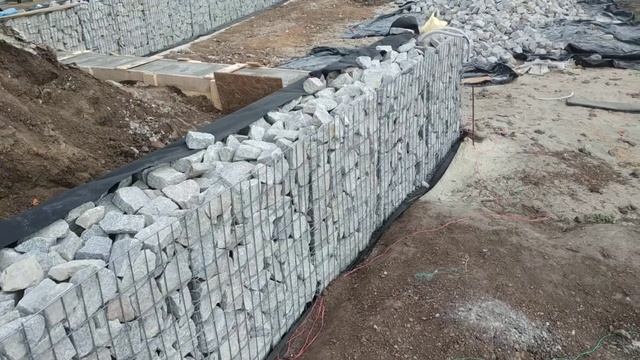 Опорная стена из габиона смотреть онлайн