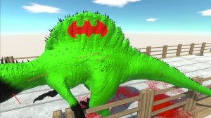 Зеленый Бэтмен спинозавр смертельный забег - Animal Revolt Battle Simulator