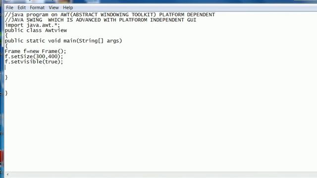 java awt for constructing GUI смотреть онлайн