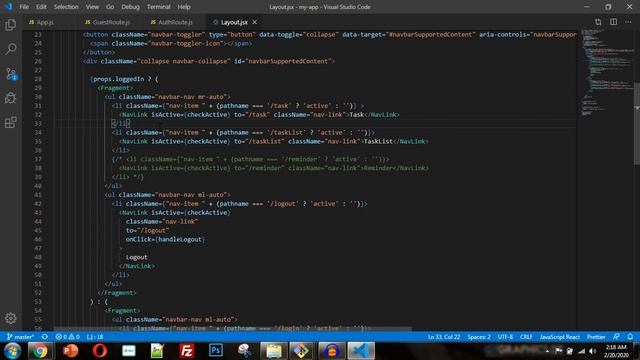 how to create navbar or header in react in Hindi | React Navbar With Bootstrap 4 and authentication смотреть онлайн