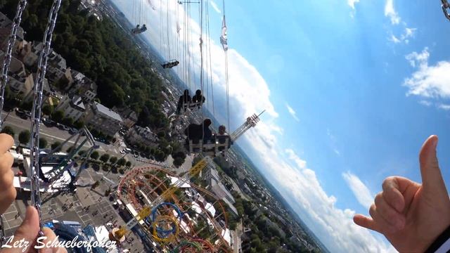 Jules Verne Tower, On Ride 4k, Schueberfouer, Fun um Glacis, 2021, Luxembourg смотреть онлайн
