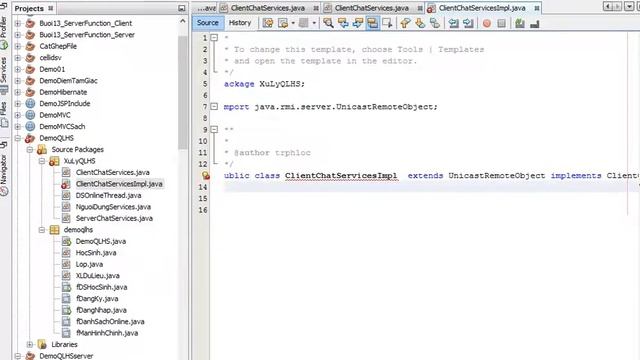 Java RMI Quan ly hoc sinh 03 chat 1 смотреть онлайн
