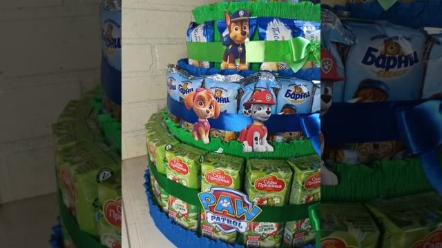 Детские тортики из соков, Барни, Kinder шоколада смотреть онлайн
